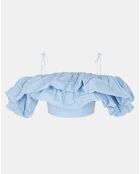 Top Antoinette bleu ciel