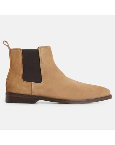 Chelsea Boots en Cuir beiges