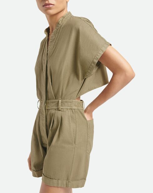 Combinaison en Coton & Lin Atalante verte