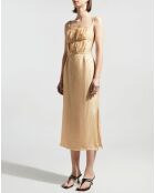 Robe satinée Nym  beige