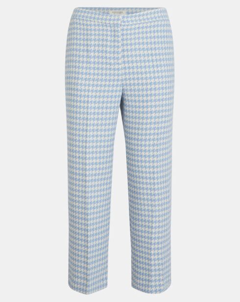 Fleming houndstooth blauwe broek