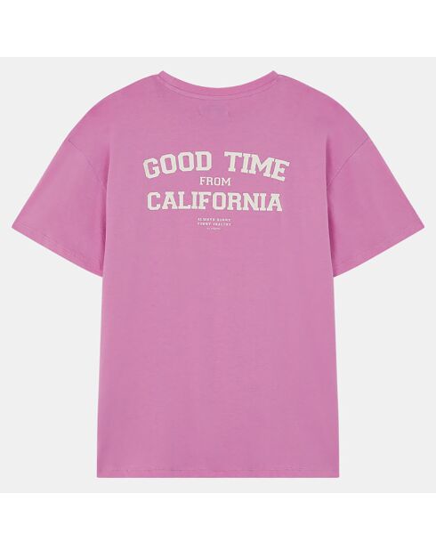 T-Shirt en Coton Bio Gloire mc oversize rose