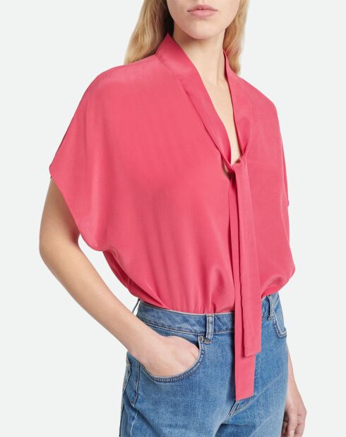 Top en Soie mélangée Ashley rose