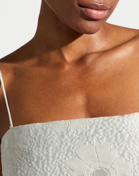 Robe gaufrée Anny blanche