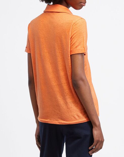 Polo 100% Lin Rolo orange