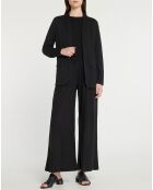 Veste en Lin mélangé poches plaquées noire