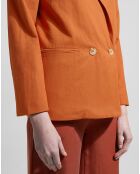 Blazer en Coton & Lin terre brûlée