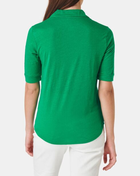 Chemise en Lin mélangé verte