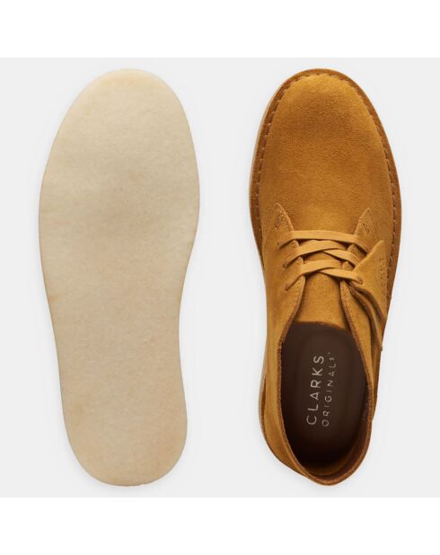 Desert boots en Velours de Cuir Coal camel