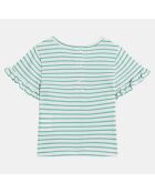 T-Shirt Iraja mc froufrou blanc/vert