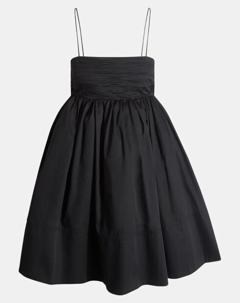 Abito nero Cantina mini con fiocco