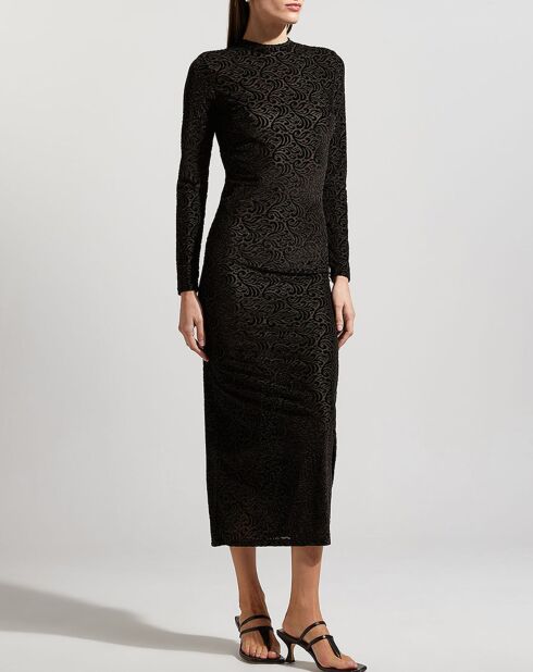 Mireille schwarzes Kleid mit offenem Rücken