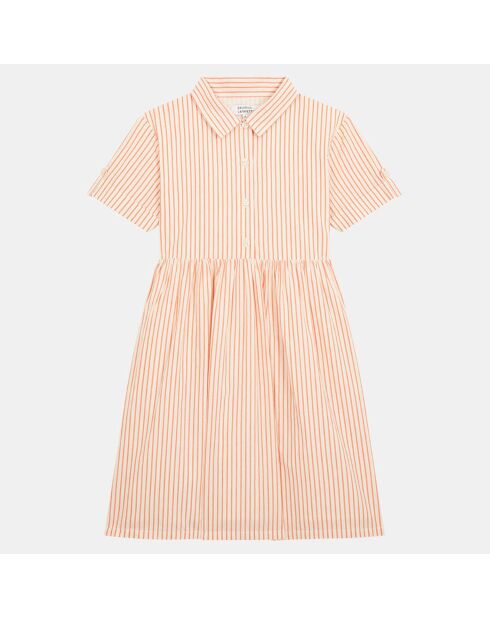 Gestreiftes mehrfarbiges Popelinekleid Gina