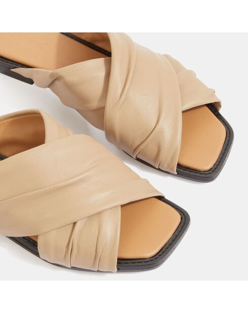 Mules Gabriella in pelle beige