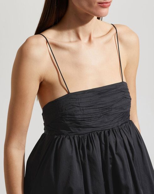 Abito nero Cantina mini con fiocco