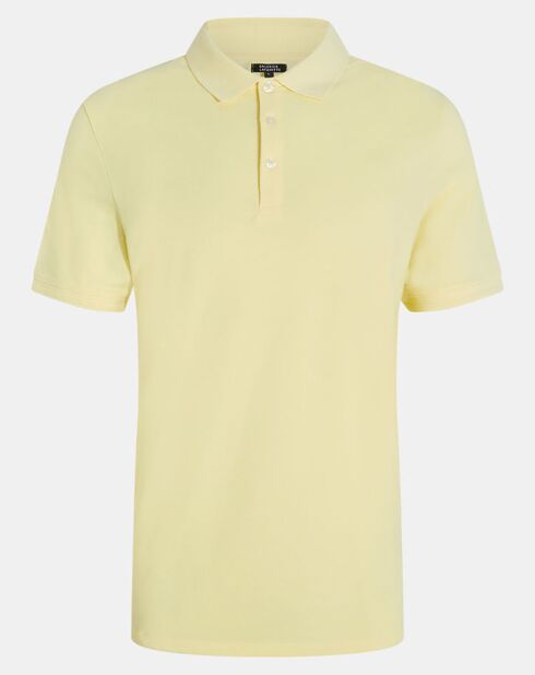 Polo en Coton Bio Soloc mc basique jaune clair