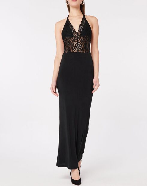 Robe Linda dos nu dentelle noire