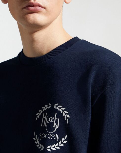 Sweat Featpri imprimé bleu marine