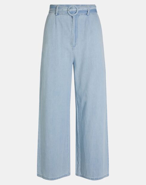 Pantalon large Lucia bleu