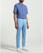 Pantalon en Coton Bio Pulight chino light bleu moyen