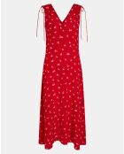 Robe 100% Soie Canon rouge