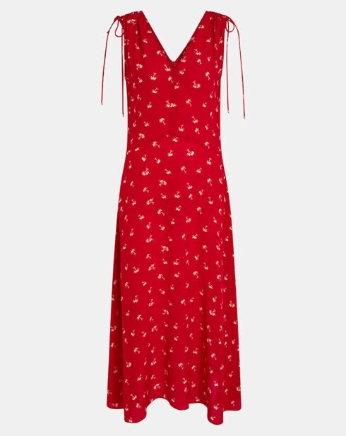 Robe 100% Soie Canon rouge