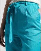 Pantalon droit chino Lupin turquoise