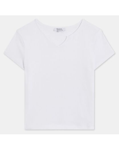 T-Shirt Lindsay mc pointelle blanc