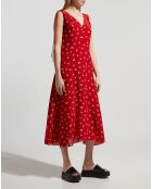 Robe 100% Soie Canon rouge