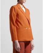 Blazer en Coton & Lin terre brûlée
