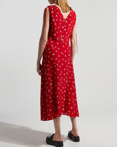 Robe 100% Soie Canon rouge