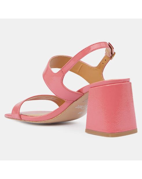 Sandales en Cuir rose bonbon - Talon 7 cm
