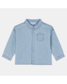 Chemise en Coton Bio Alilo denim light bleue