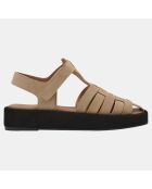 Sandales en Cuir Gigi beiges