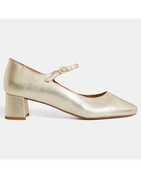 Babies en Cuir platine - Talon 4.5 cm