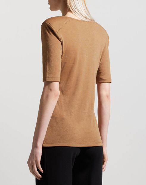 T-Shirt 100% Laine Cedina marron