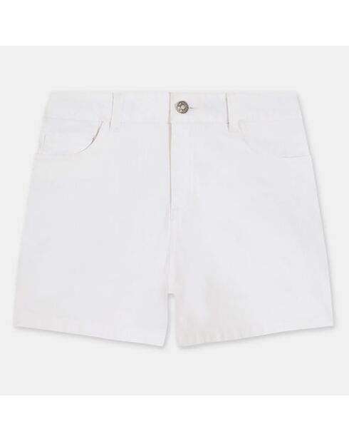 Short en Coton Bio Moona twill blanc