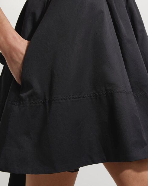 Abito nero Cantina mini con fiocco