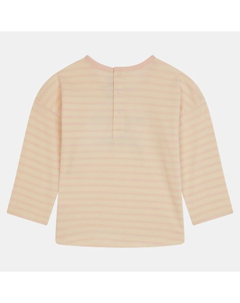 T-Shirt en Coton Bio Alamo ml print écru/rose