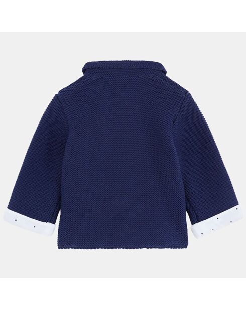 Cardigan Alban1 tricot bleu marine