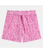 Short Lola à fleurs rose