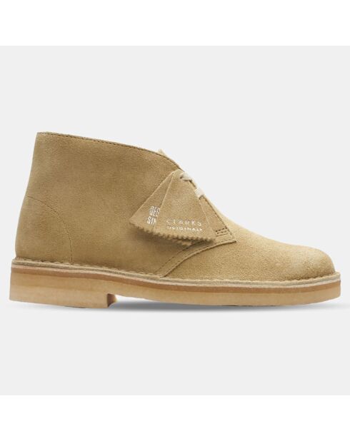 Desert boots en Velours de Cuir beiges