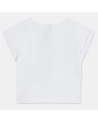 T-Shirt Biba slub print écru