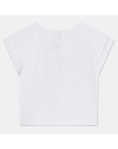 T-Shirt Biba slub print écru