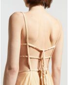 Robe satinée Nym  beige