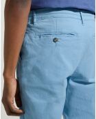 Pantalon en Coton Bio Pulight chino light bleu moyen