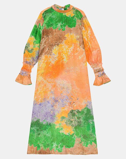Robe 100% Soie Emma multicolore