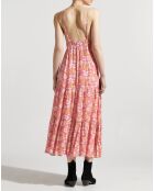 Robe Nahia imprimée rose pâle