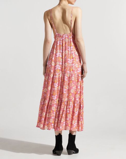 Robe Nahia imprimée rose pâle
