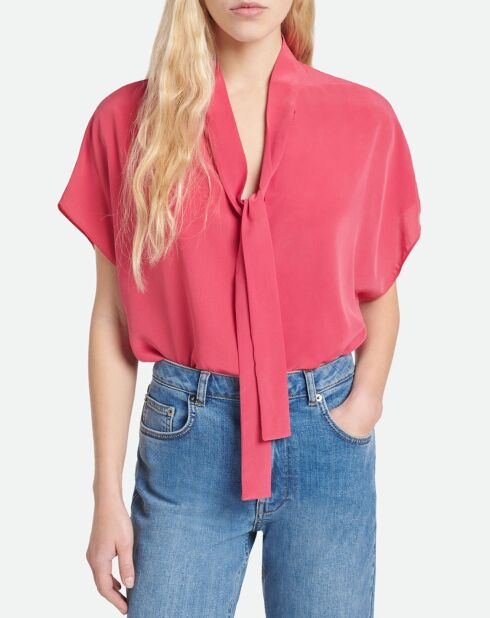 Top en Soie mélangée Ashley rose